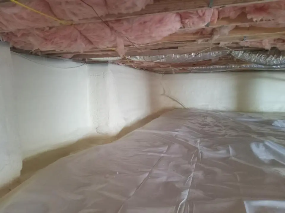 Crawl space encapsulation with closed-cell spray foam for Metal Roof Coating in Gun Plain